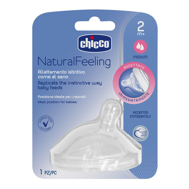 Núm Ty Nghiêng Pisa Natural Feeling Chảy Trung Bình Chicco 2M+