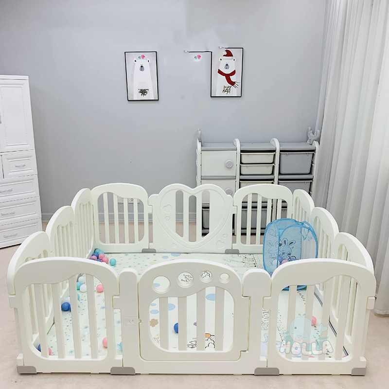 Quây cũi Holla trái tim 160x182cm màu trắng HL-08148