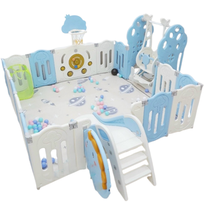Quây Khủng Long Xích Đu Cầu Trượt Holla HL-08170 (1m5x1m8) - Màu Xanh Dương