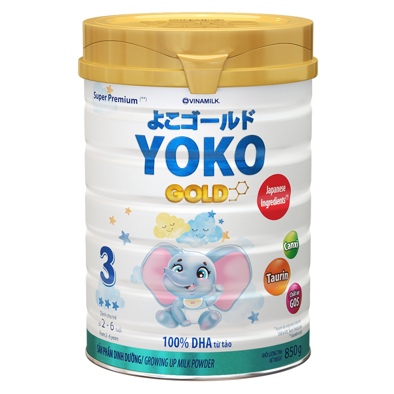 Sữa bột Vinamilk Yoko Gold 3 850g (2-6 tuổi)