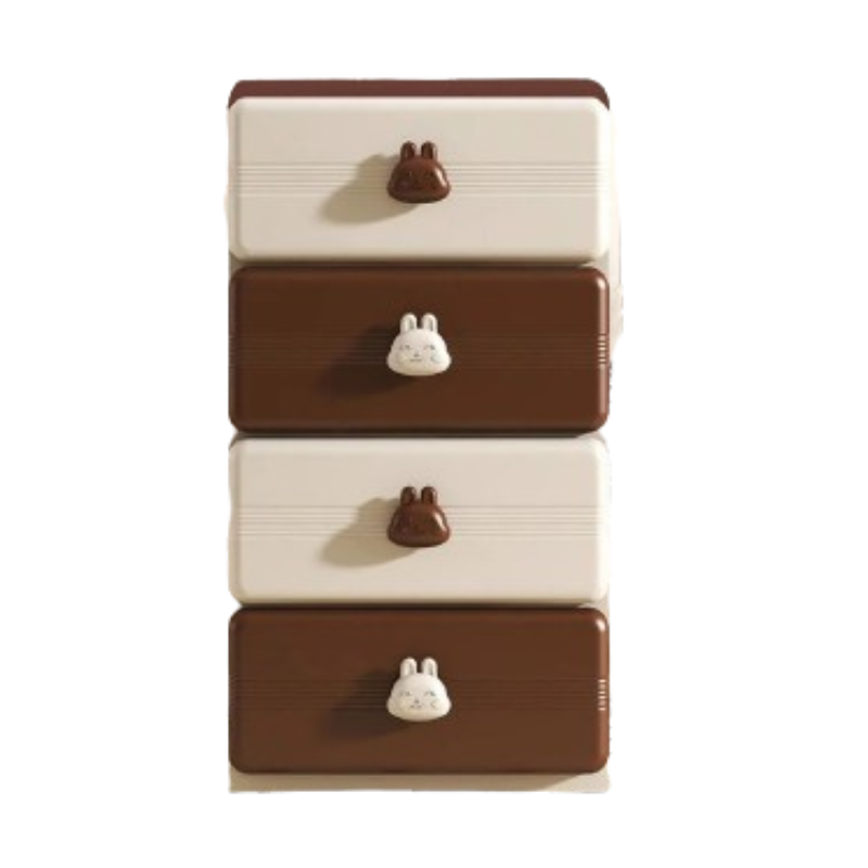 Tủ Nhựa Holla 4 Tầng Thỏ Nâu HL-09233