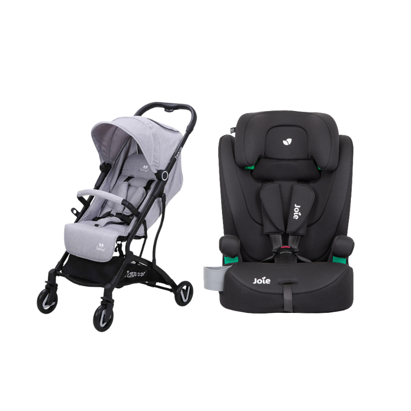 Xe đẩy cho bé Zaracos NORIO 9026 + Ghế Ngồi Ô Tô Trẻ Em Joie Elevate R129 Shale