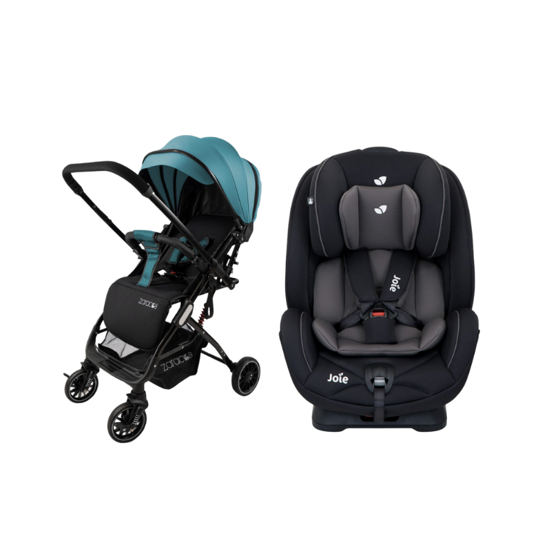 Xe Đẩy Trẻ Em Gấp Gọn Zaracos Evian 2996 + Ghế Ngồi Ô Tô Trẻ Em Joie Stages Coal