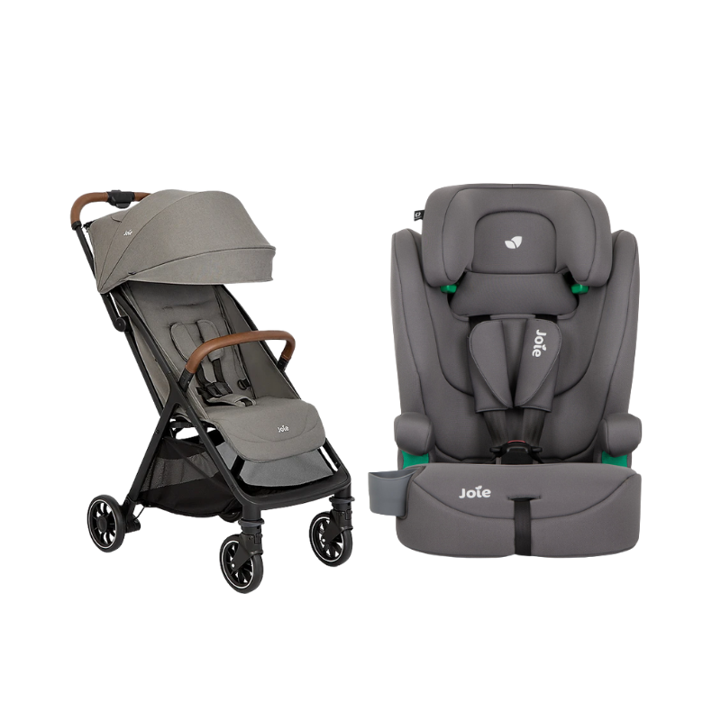 Xe Đẩy Trẻ Em Joie Pact Pro W/ RC & ADPT Pebble + Ghế Ngồi Ô Tô Trẻ Em Joie Elevate R129 Thunder