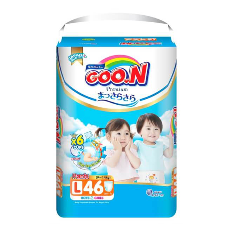 Bỉm - Tã quần GOO.N Premium size L 46 miếng (9 - 14kg)