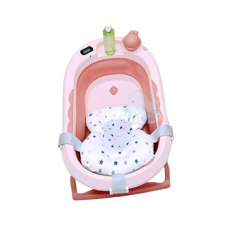 Chậu Tắm kèm Phao Gấp Gọn Holla HL-03204 Màu Cam
