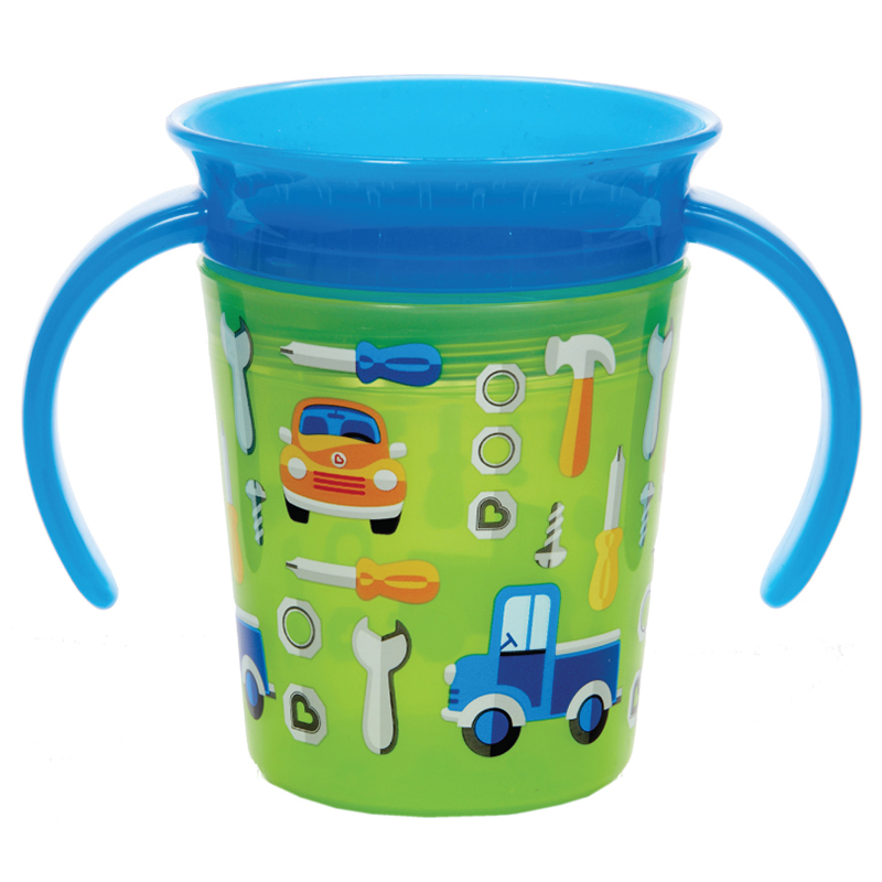 Cốc tập uống deco 360 độ Munchkin 177ml màu xanh lá - xanh lơ