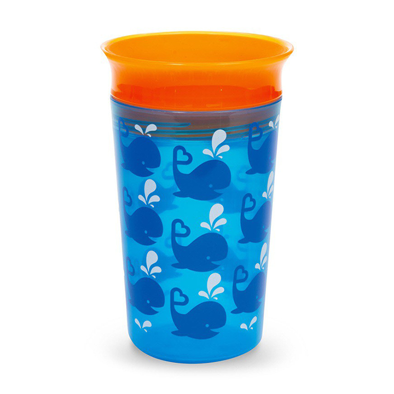 Cốc tập uống deco 360 độ Munchkin 266ml màu cam