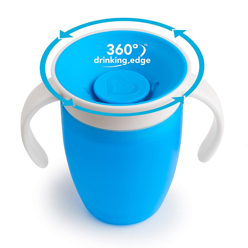 Cốc tập uống nước 2 tay cầm 360 độ Upass màu xanh