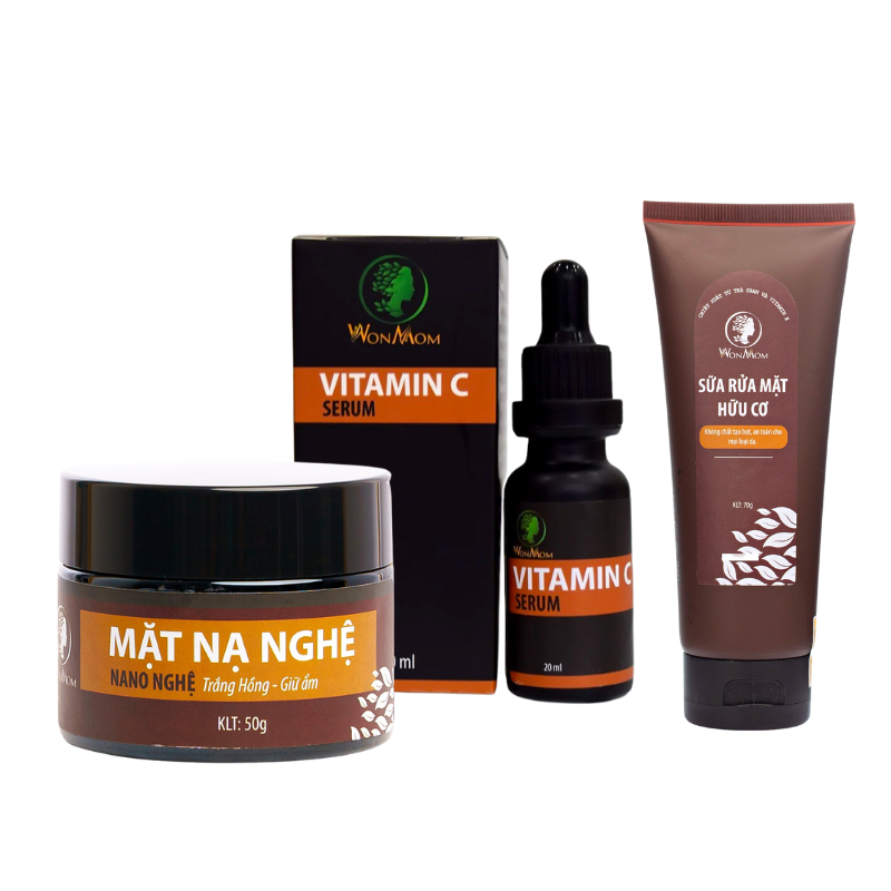 Combo Dưỡng Trắng, Sạch Thâm Nám Từ Hữu Cơ Cho Mẹ Wonmom