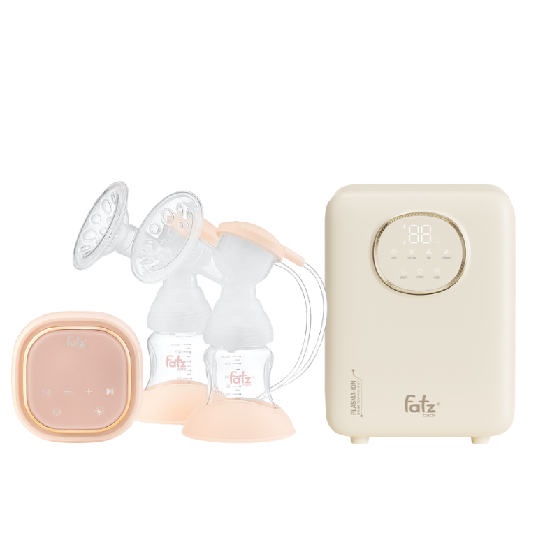 Combo Máy Hút Sữa Điện Đôi Fatzbaby Resonance 3 +  Máy Tiệt Trùng Sấy Khô Khử Mùi UVC-LED Công Nghệ Nano Plasma Ion Fatzbaby PLASMAX 11