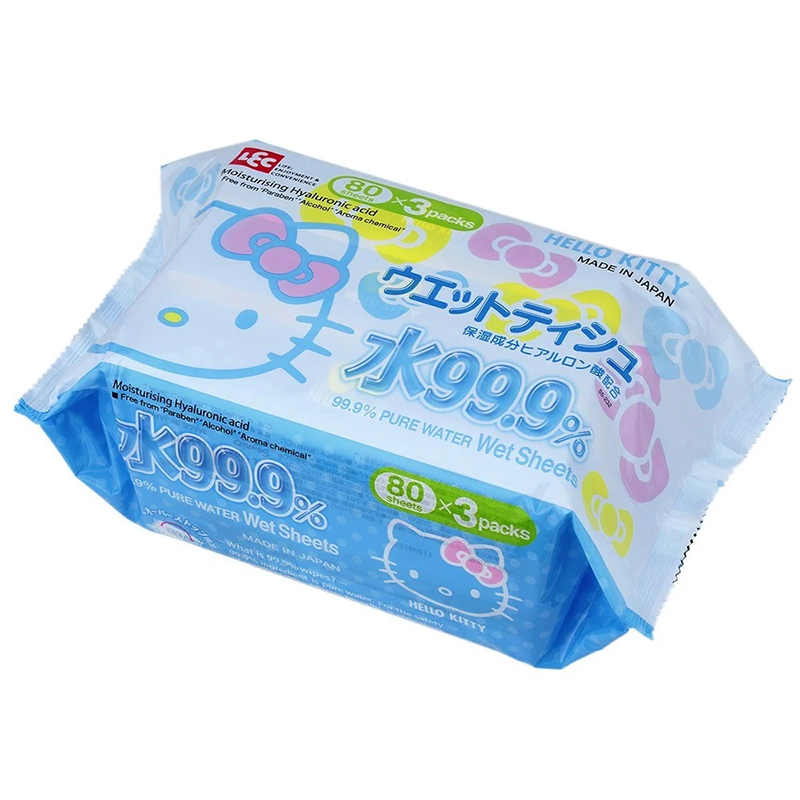 Giấy ướt LEC nước tinh khiết 99,9% Hello Kitty SS232