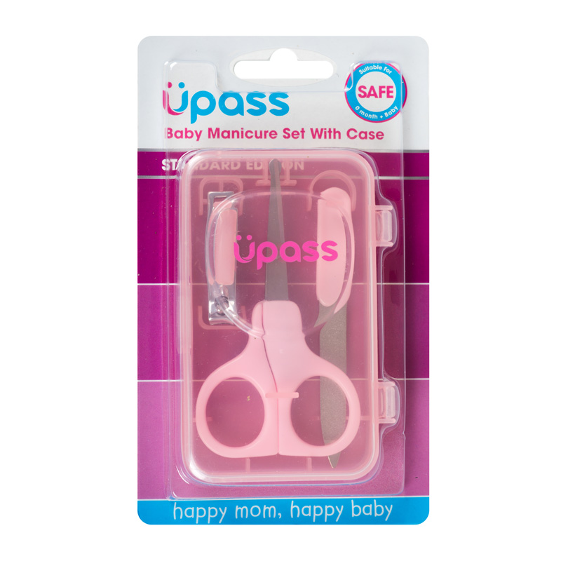 Hộp dụng cụ chăm sóc móng tay cho bé Upass (Made in Thailand) UP4007N màu hồng