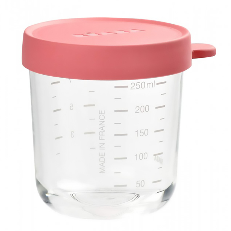 Hũ Thủy Tinh Pháp Chịu Nhiệt Béaba 250ml Hồng Rose