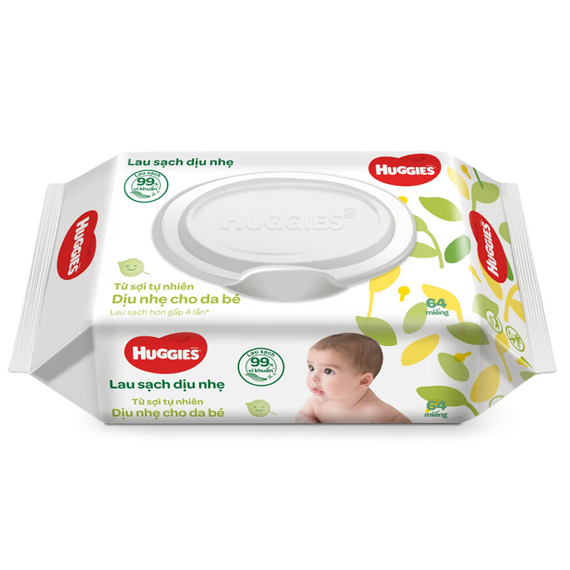 Khăn giấy ướt Huggies không mùi 64 miếng