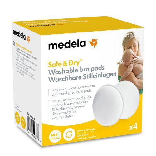 Miếng lót sữa giặt được Medela ( 4 miếng/ hộp) (Trắng)