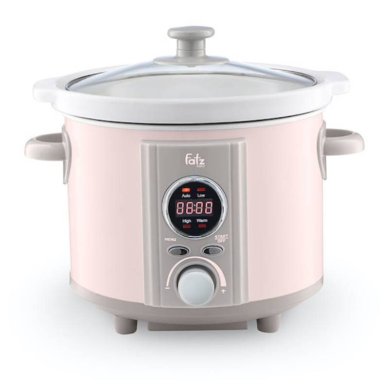 Nồi Nấu Chậm Thông Minh Hẹn Giờ Fatzbaby 2.5L - SLOW 4 - FB9125MH (Màu Hồng)