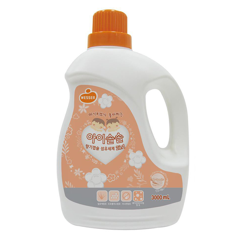 Nước giặt xả Wesser (2in1) hương phấn (màu cam) 3000ml