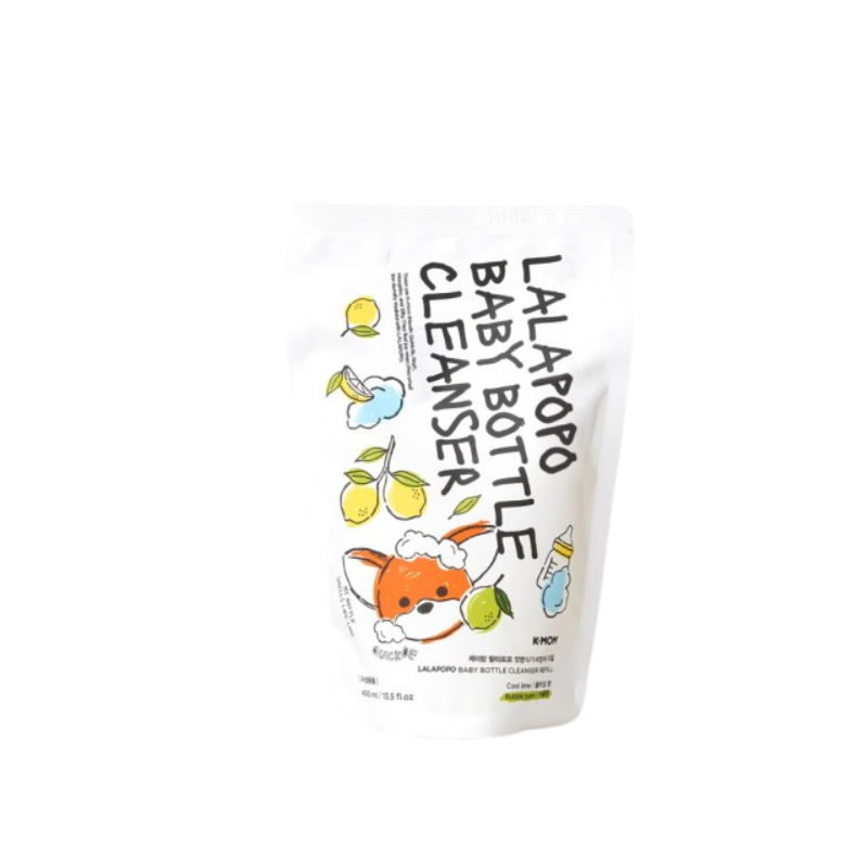 Nước Rửa Bình Thuần Chay K-Mom Lalapopo Hàn Quốc Túi 400ml Cho Chai Tạo Bọt