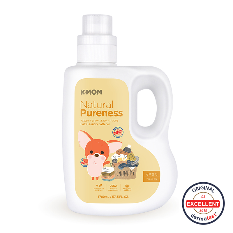 Nước xả vải sơ sinh hữu cơ K-Mom Hàn Quốc (can 1700ml)