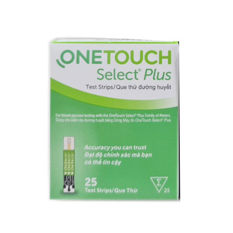 Que Thử Đường Huyết One Touch Select Plus Simple (Hộp 25 Que)