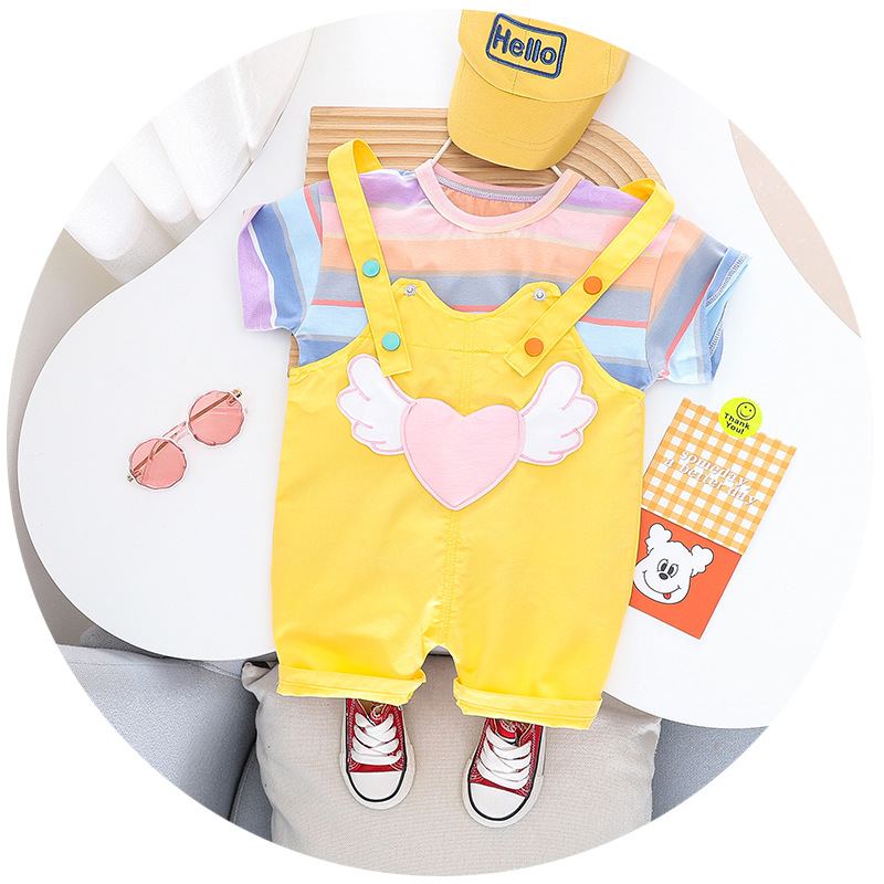 SG514 - Set Yếm Cho Bé Dễ Thương - Màu Vàng