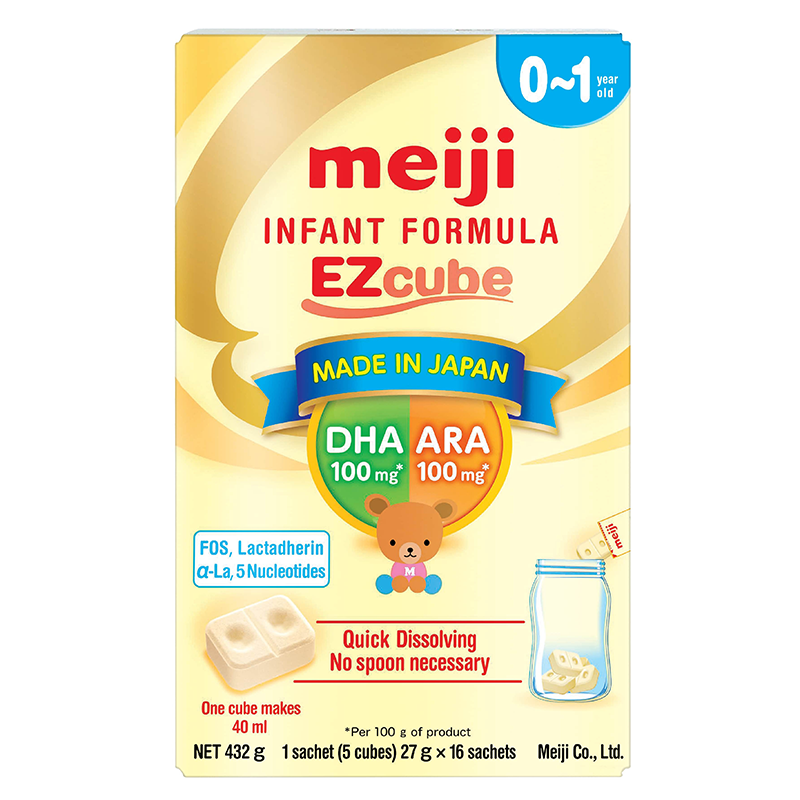 Sữa Meiji Infant Formula EZcube 432g số 0 (0 - 1 tuổi)