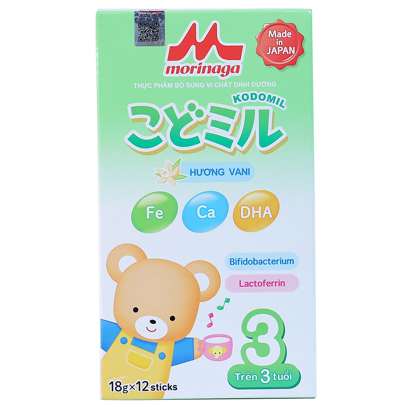 Sữa Morinaga Kodomil số 3 216g hương vani (Trên 3 tuổi)