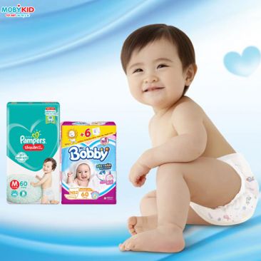 So sánh tã Pamper và Bobby cho bé, nên mua loại nào?