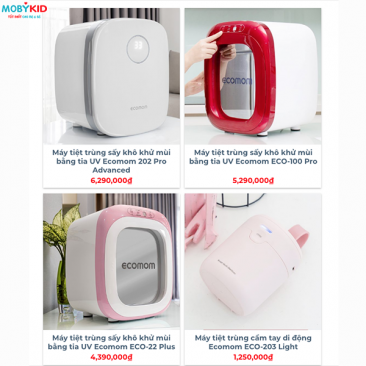 Top các máy tiệt trùng bằng tia UV có sấy khô tốt nhất Việt Nam hiện nay mẹ nên mua ngay