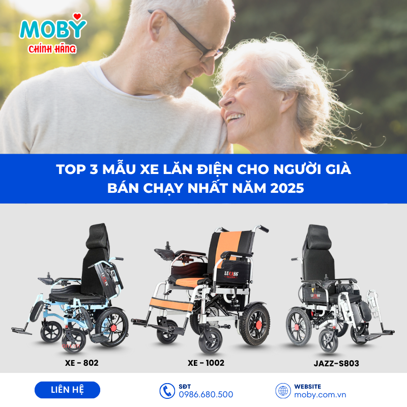 Top 3 Mẫu Xe Lăn Điện Cho Người Già Bán Chạy Nhất Năm 2025