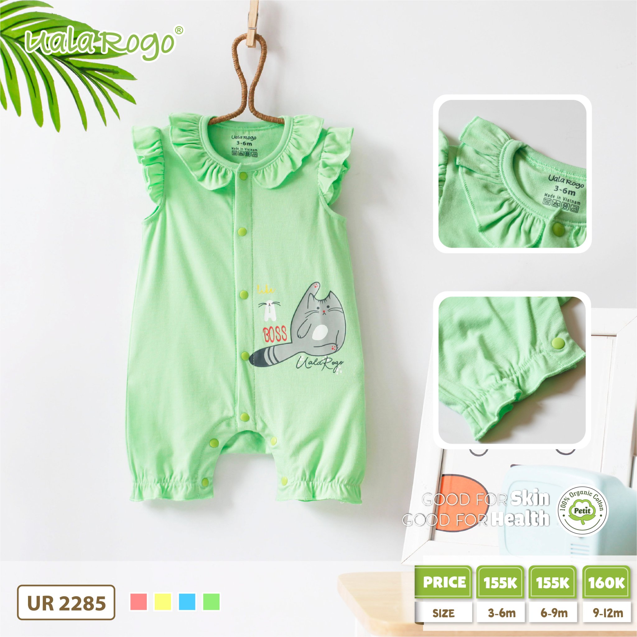 Top các mẫu Body áo liền quần cho trẻ sơ sinh đẹp và thoáng mát cho bé của thương hiệu Uala