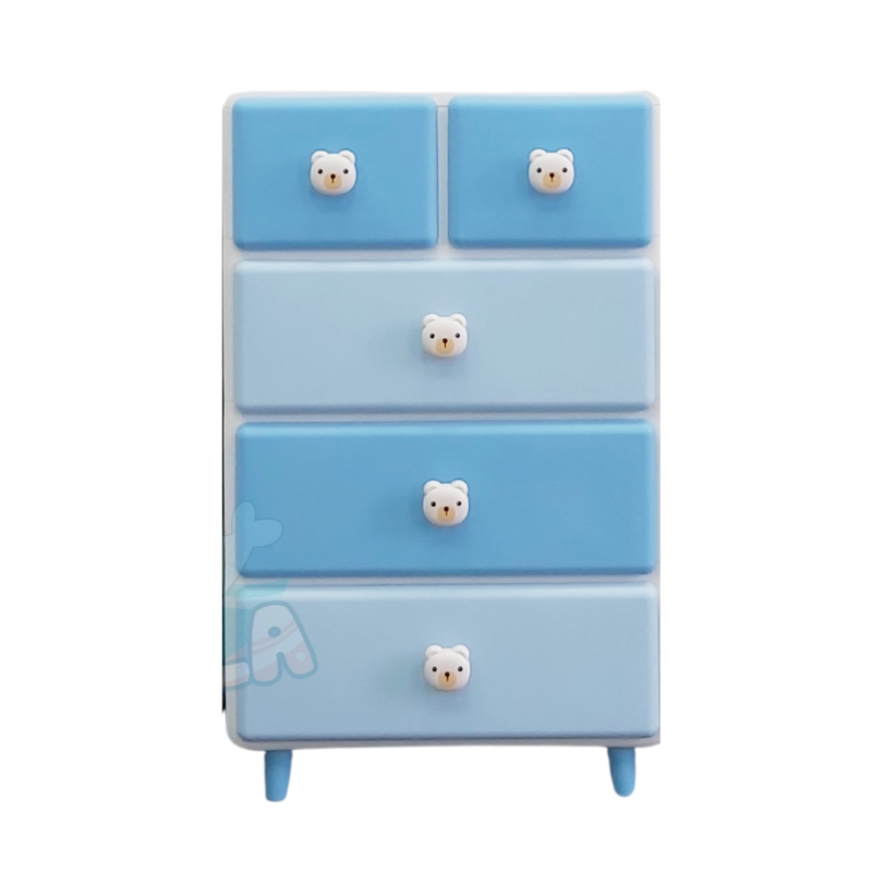 Tủ Ngăn Kéo Gấu Thỏ 4 Tầng Holla HL-09208 - Màu Xanh
