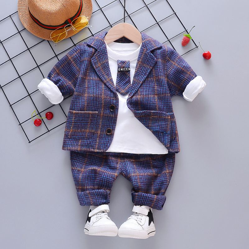 V519 - Set Đồ Vest Thanh Lịch Cho Bé Trai - Màu Xanh