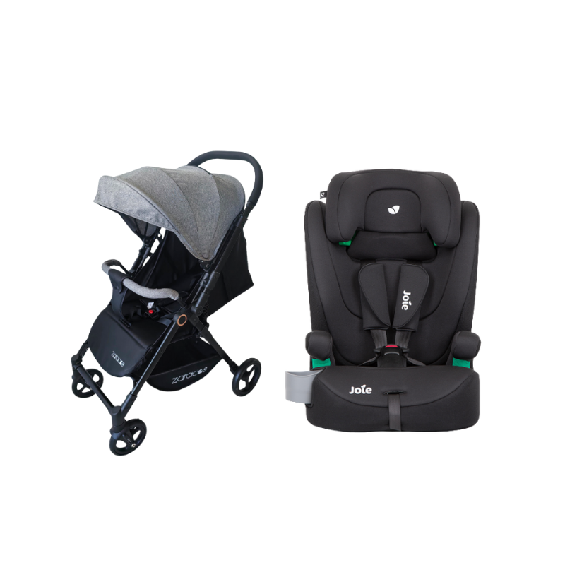 Xe đẩy cho bé Zaracos Suber 2976 + Ghế Ngồi Ô Tô Trẻ Em Joie Elevate R129 Shale