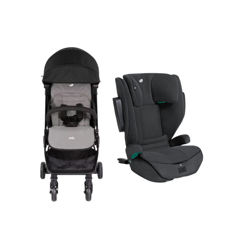 Xe đẩy trẻ em Joie Pact W/ RC&ADPT&TB Ember + Ghế Ngồi Ô Tô Trẻ Em Joie I-Traver Signature Ebony