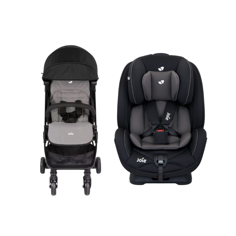 Xe đẩy trẻ em Joie Pact W/ RC&ADPT&TB Ember + Ghế Ngồi Ô Tô Trẻ Em Joie Stages Coal