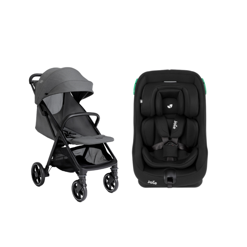 Xe Đẩy Trẻ Em Joie Parcel LX Signature Ebony + Ghế Ngồi Ô Tô Trẻ Em Joie Steadi R129 Shale