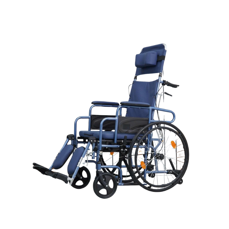 Xe Lăn Đa Năng Có Thắng 2 Chống Lật Lớn Lucass X-607 Màu Xanh