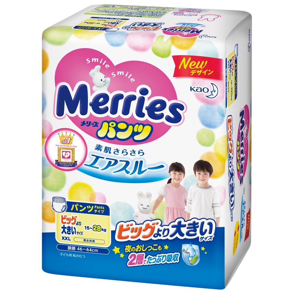Bỉm - tã quần Merries Size XXL - 26 Miếng