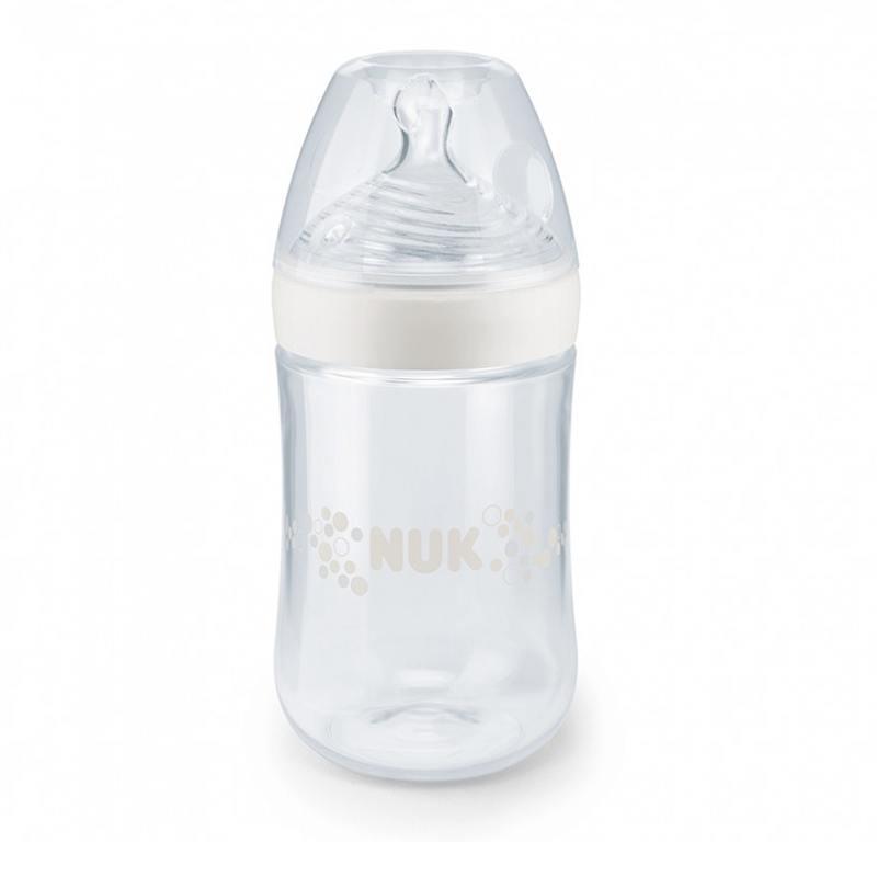 Bình sữa NUK Nature Sense Nhựa PP 260ml núm ti S1 - M - màu kem