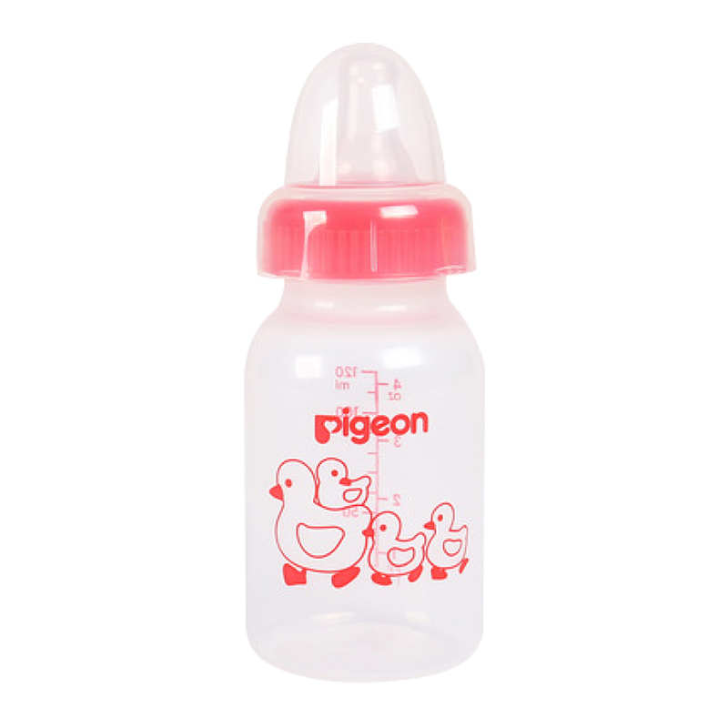 Bình Sữa Pigeon PP Tiêu Chuẩn Vịt Màu Đỏ 120ml
