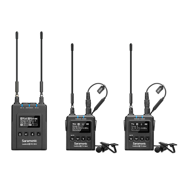 Bộ Micro Không Dây Saramonic UwMic9S Kit 2 Mini (2 TX9S Mini + 1 RX9 Mini)