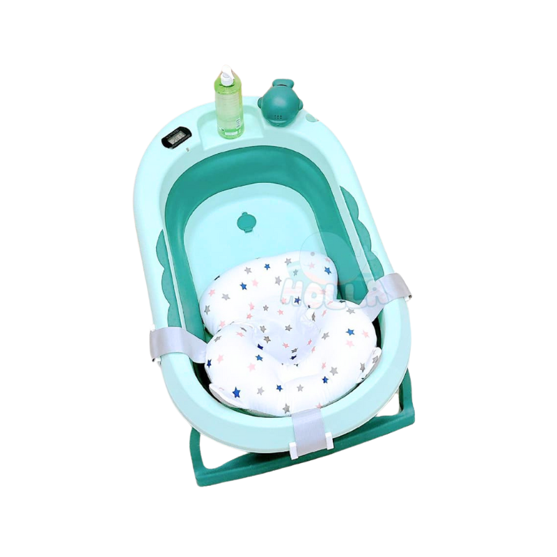Chậu Tắm kèm Phao Gấp Gọn Holla HL-03204 Màu Xanh Lá