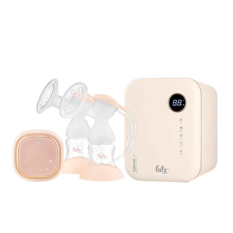 Combo Máy Hút Sữa Điện Đôi Fatzbaby Resonance 3 + Máy Tiệt Trùng Sấy Khô Khử Mùi UVC-LED Công Nghệ Nano Plasma Ion Fatzbaby PLASMAX 8