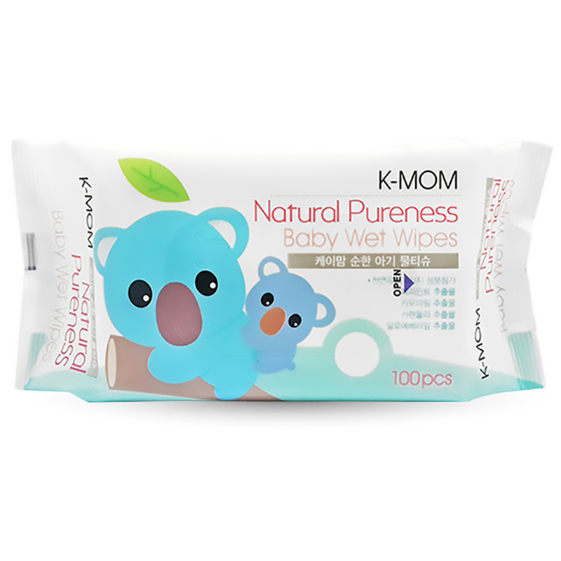 Khăn ướt cao cấp K-Mom Hàn Quốc (100c) màu xanh