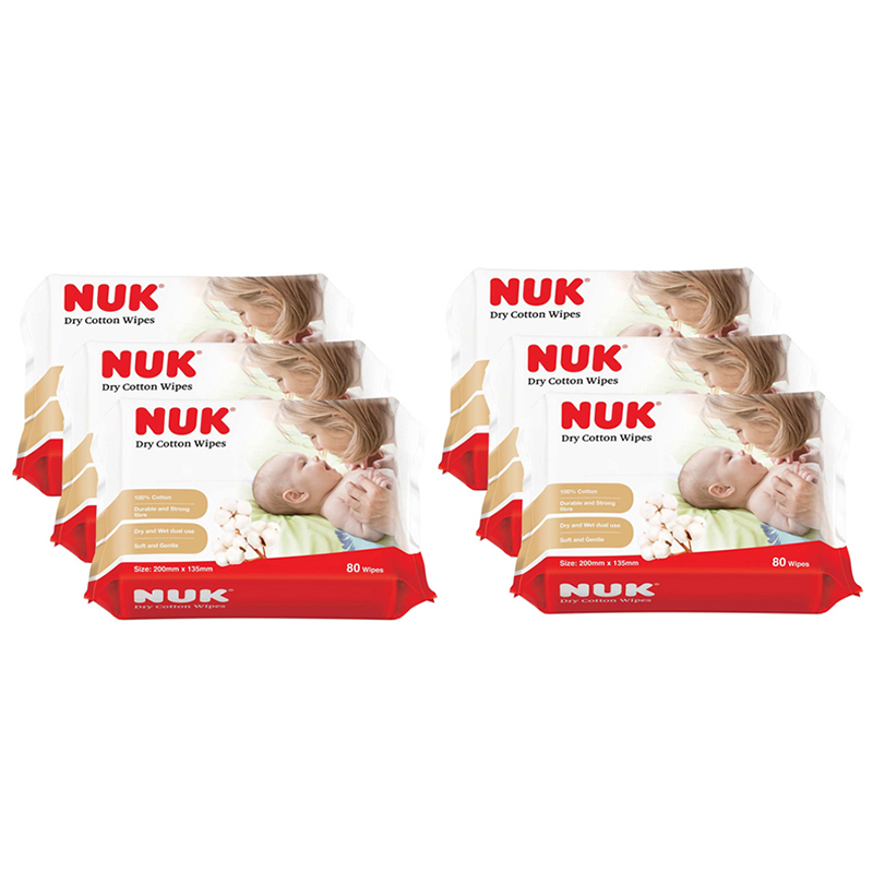 Khăn vải khô đa năng NUK 6 gói