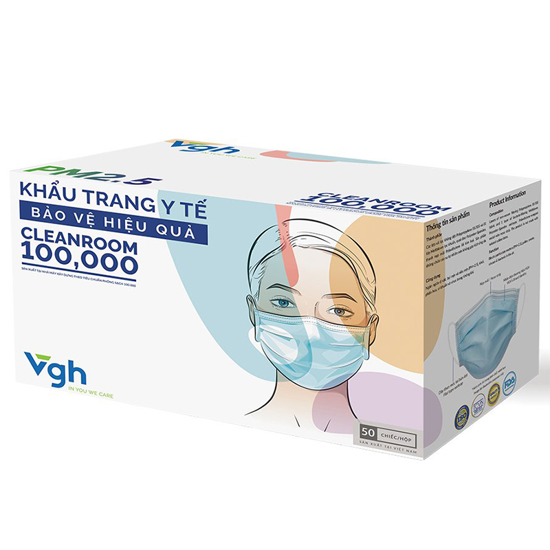 Khẩu trang y tế VG Eco Mask EM3N (Hộp 50 cái)