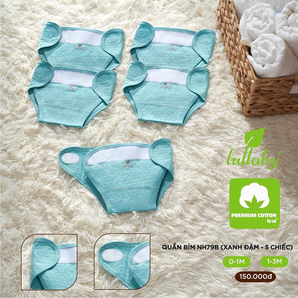 NH79B.4 - Quần bỉm sơ sinh Lullaby màu xanh đậm
