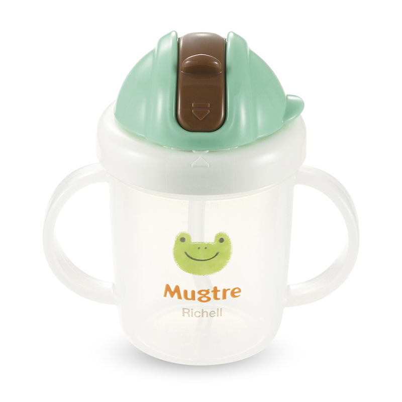 Cốc ống hút Mugtre Richell (xanh) 200ml